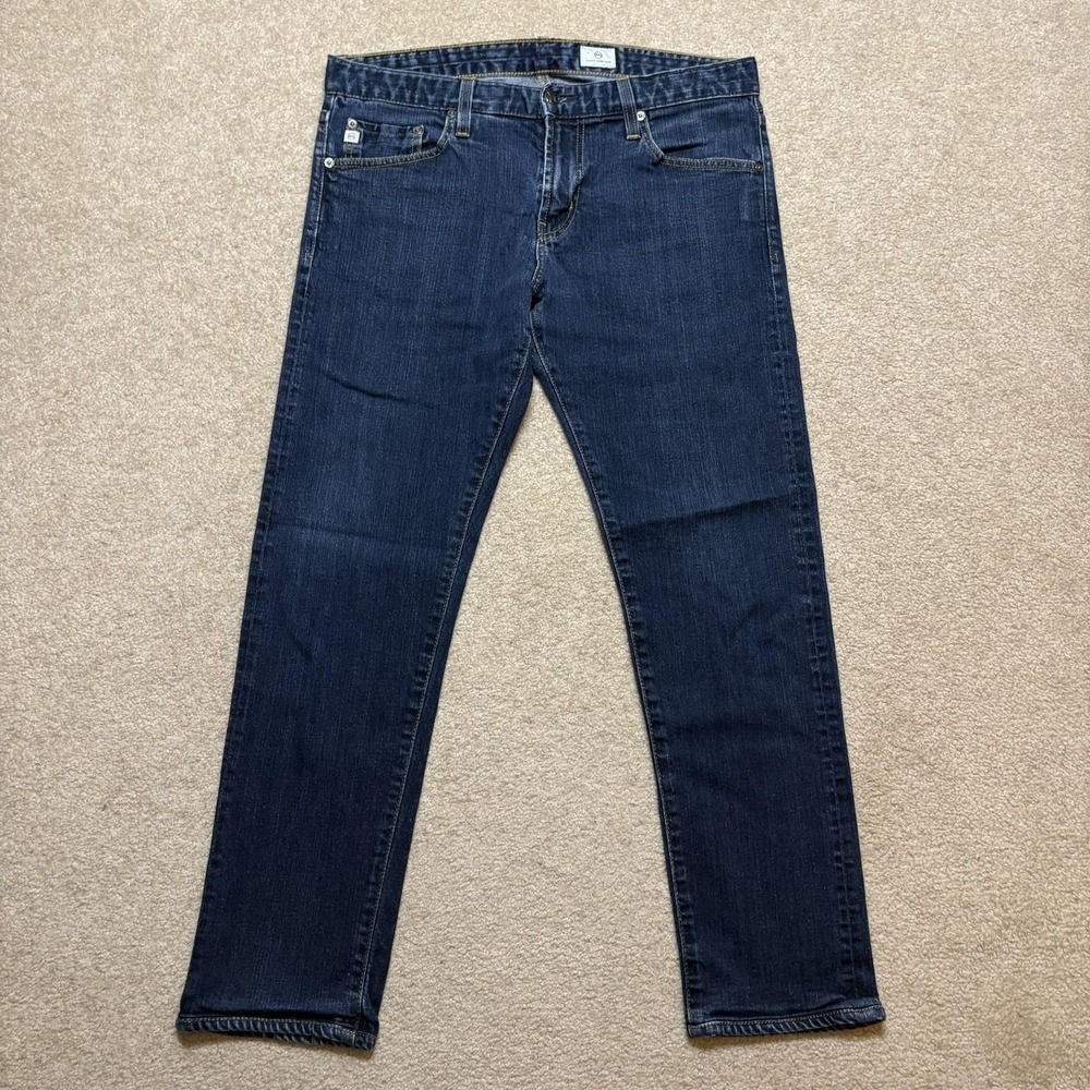 AG Adriano Goldschmied Jeans Mens 33x29 Blue Regular Straight‎ Stretch Denim